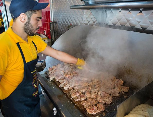 Man cooking food