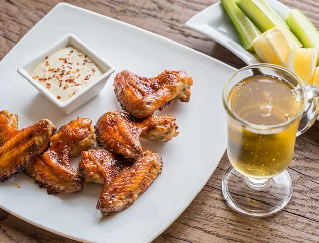 Taffer's Tavern Wings with spicy sauce