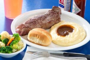 Steak and mashed potatoes