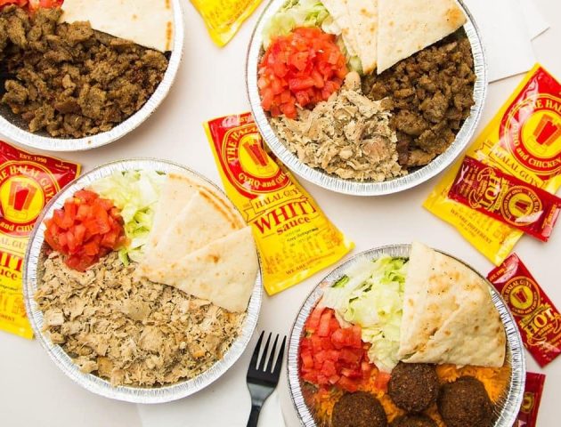 Halal guys food spread